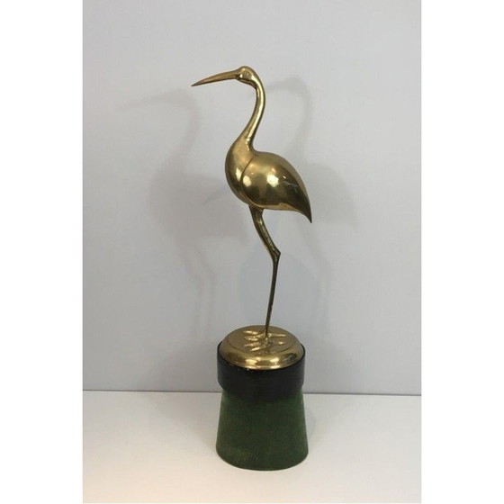 Image 1 of Paire d'oiseaux sur socle en laiton, 1970