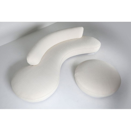 Image 1 of Canapé Vintage avec Ottoman en velours d'agneau Pierre Frey Vladimir Kagan Serpentine 1950s