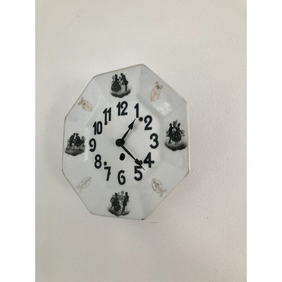 Image 1 of Horloge vintage en porcelaine, Allemagne 1950