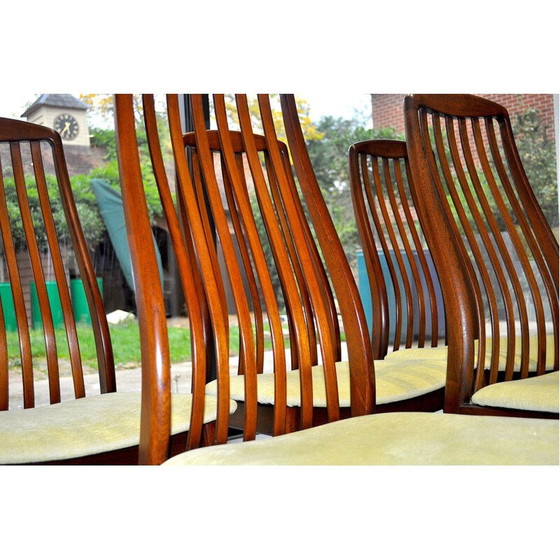 Image 1 of Ensemble de 6 chaises de salle à manger vintage en teck danois