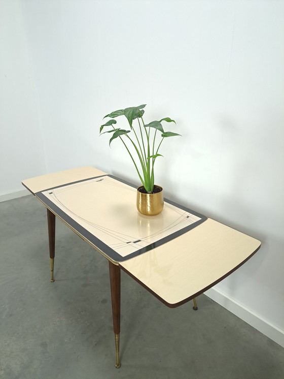 Image 1 of Table réglable en hauteur et extensible avec plateau en formica