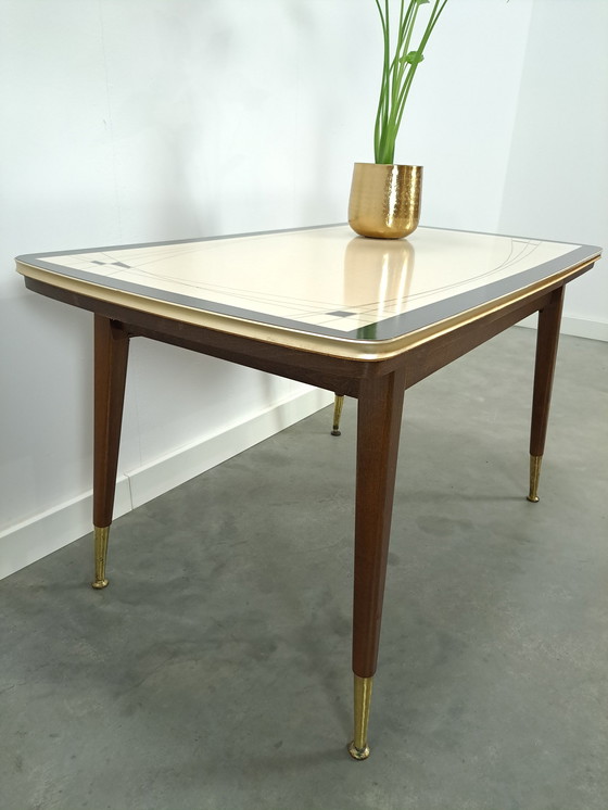 Image 1 of Table réglable en hauteur et extensible avec plateau en formica