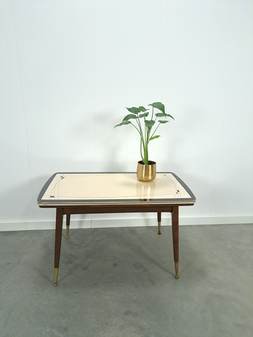 Table réglable en hauteur et extensible avec plateau en formica