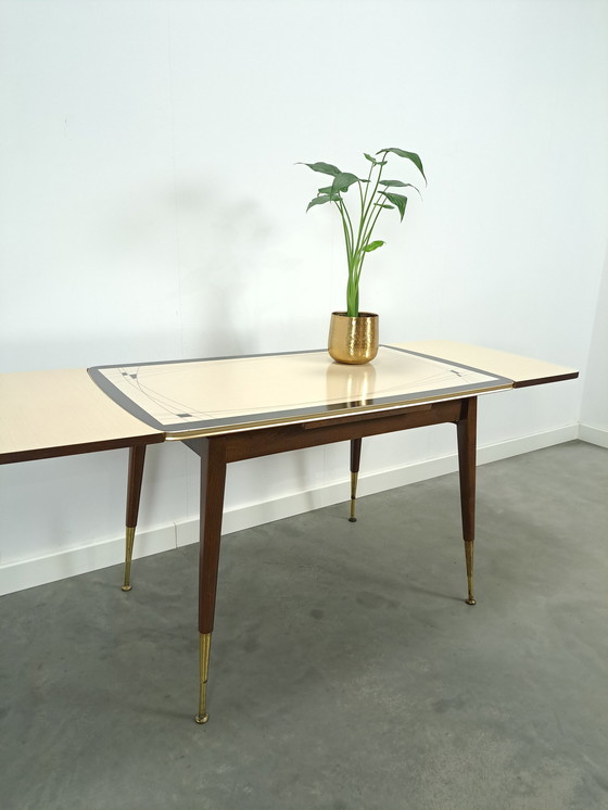 Image 1 of Table réglable en hauteur et extensible avec plateau en formica