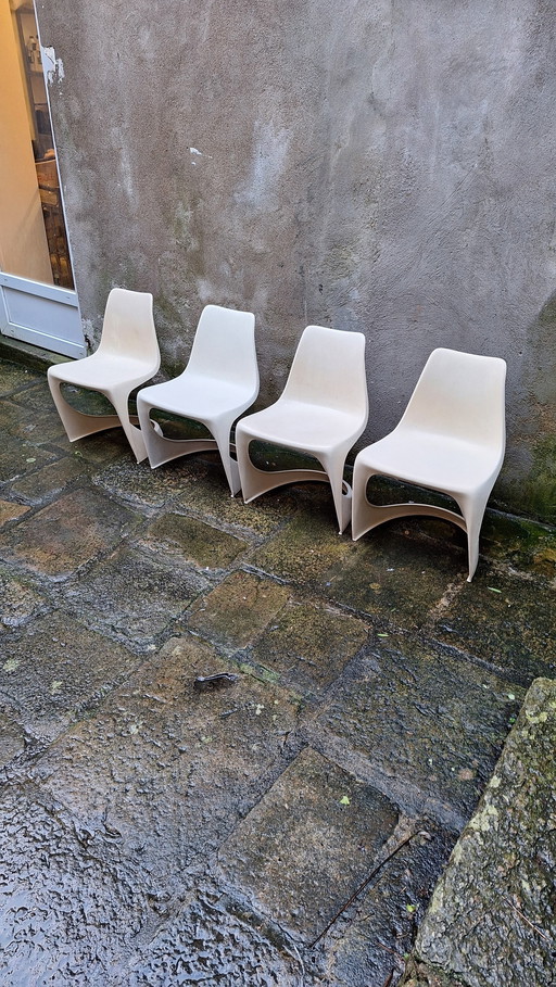 Lot De 4 Chaises En Plastique Par Steen Ostergaard Pour Cado