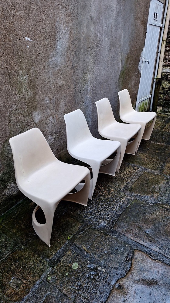 Image 1 of Lot De 4 Chaises En Plastique Par Steen Ostergaard Pour Cado