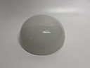 Plafonnier en opaline blanche brillante avec demi ampoule Mid Century