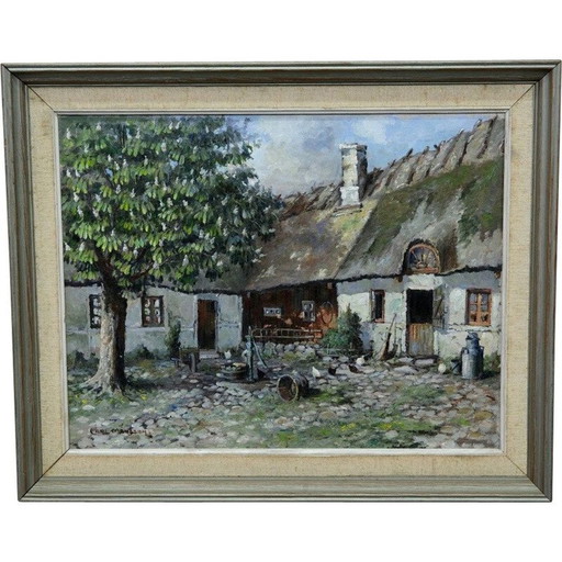 Peinture à l'huile sur toile de Carl Månsson, 1930