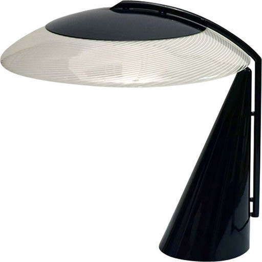 Lampe de table vintage en verre de Murano et métal, Italie 1970