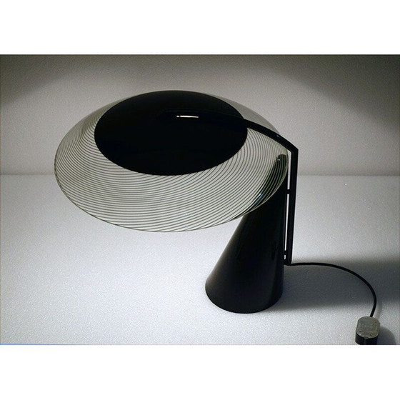 Image 1 of Lampe de table vintage en verre de Murano et métal, Italie 1970