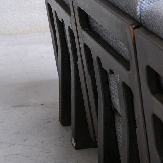 Image 1 of Canapé modulaire vintage en bois de chêne par Guillerme et Chambron, France 1960s