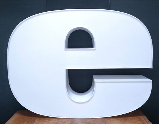 Image 1 of Lampe Enseigne "E" Plexiglas Années 80