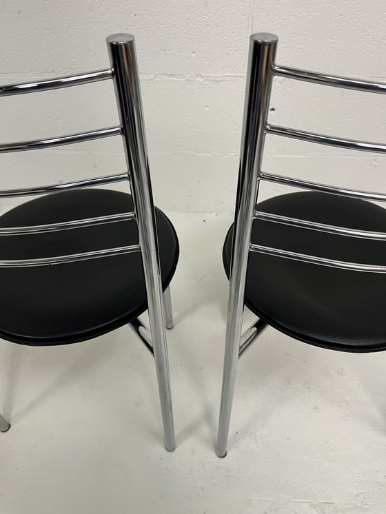 Image 1 of Ensemble de deux chaises Memphis chromées