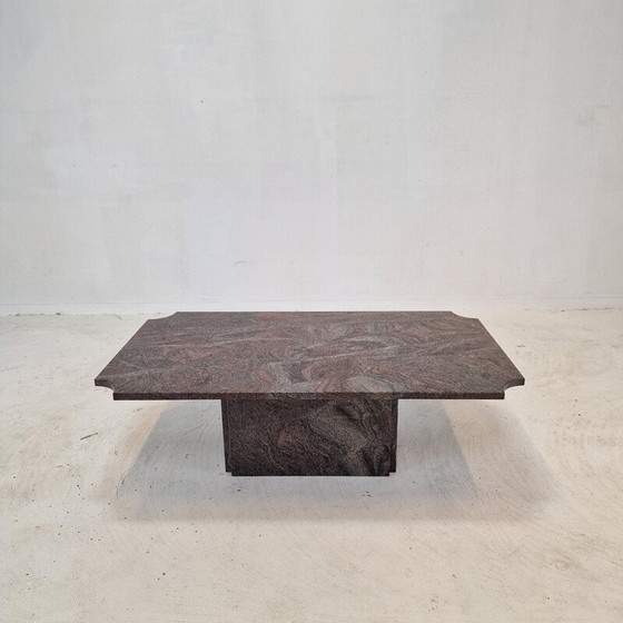 Image 1 of Table basse vintage italienne en granit, années 1980