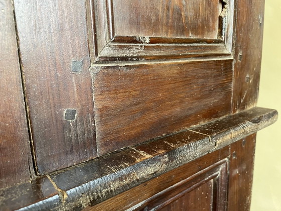 Image 1 of Buffet ancien français Armoire de cuisine Armoire de service Bois Rustique 2 Pièces