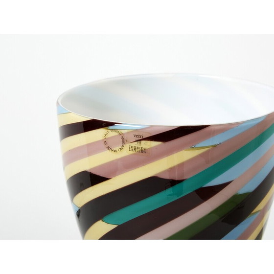 Image 1 of Vase vintage "Klee" par Laura de Santillana pour Venini, années 1980