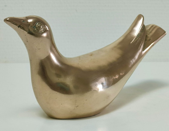 Image 1 of Oiseau Colombe Laiton Années 70