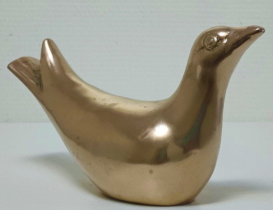 Image 1 of Oiseau Colombe Laiton Années 70