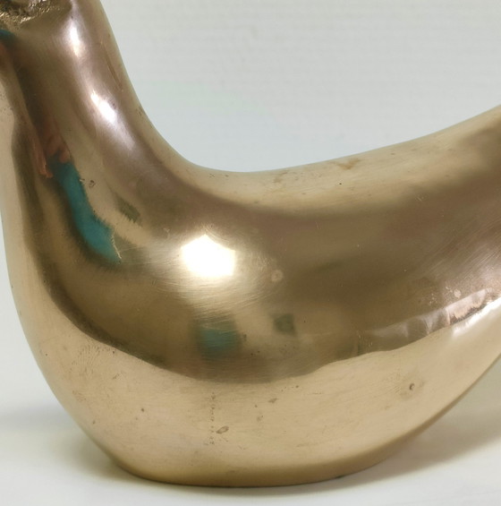 Image 1 of Oiseau Colombe Laiton Années 70