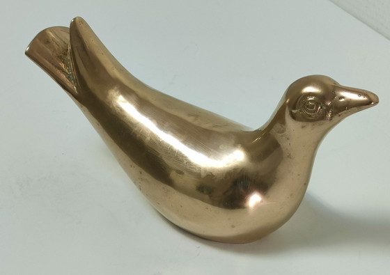 Image 1 of Oiseau Colombe Laiton Années 70