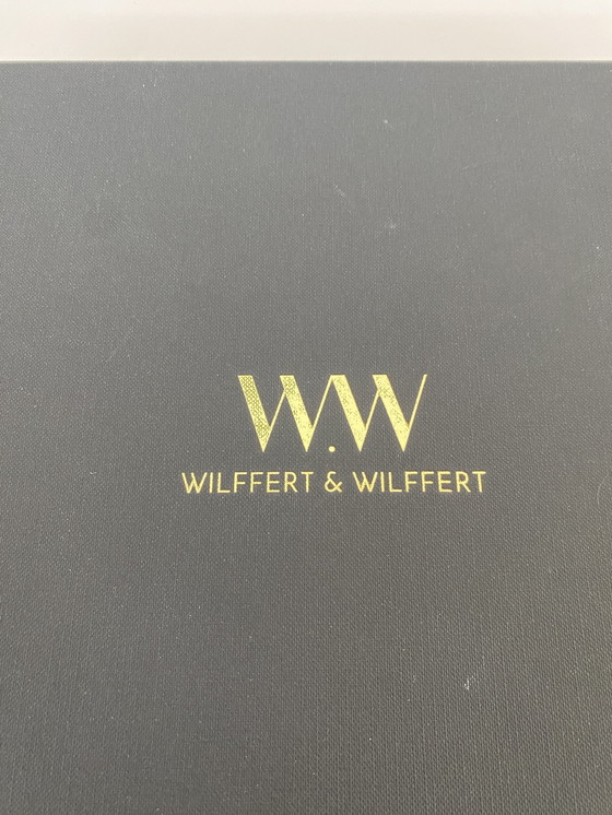 Image 1 of 6x Wilffert & Wilffert Couteaux plaqués or 24K avec manche en résine noire