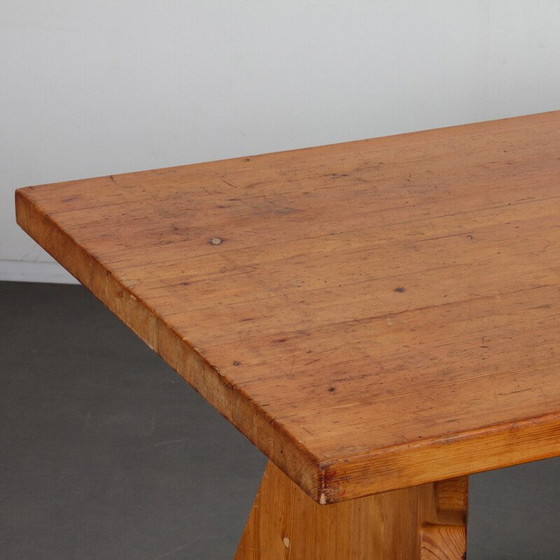 Image 1 of Table de salle à manger vintage en pin massif par Jacob Kielland-Brandt pour I. Christiansen, 1960