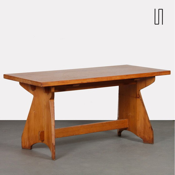 Image 1 of Table de salle à manger vintage en pin massif par Jacob Kielland-Brandt pour I. Christiansen, 1960