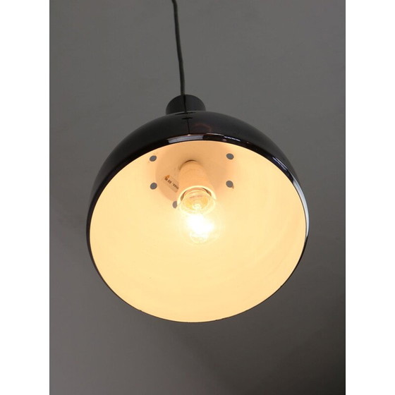 Image 1 of Paire de lampes suspendues vintage minimalistes en chrome