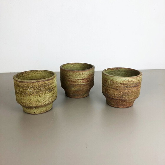Image 1 of Ensemble de 3 vases en céramique vintage par Piet Knepper pour Mobach, Pays-Bas 1970