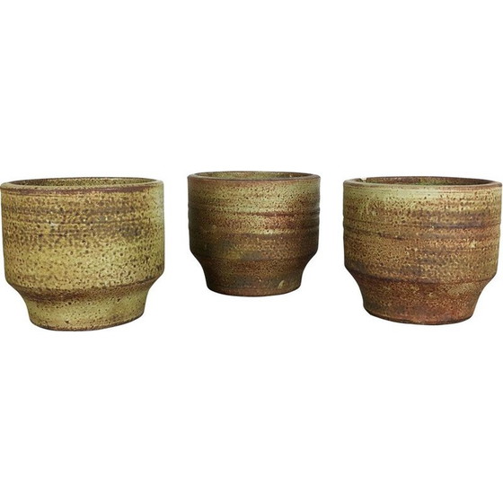 Image 1 of Ensemble de 3 vases en céramique vintage par Piet Knepper pour Mobach, Pays-Bas 1970