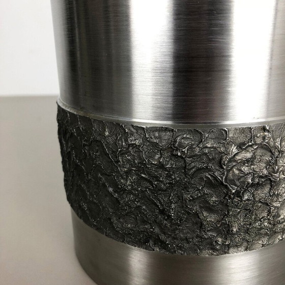 Image 1 of Paire de vases en acier vintage, Allemagne 1970