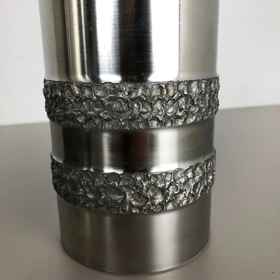 Image 1 of Paire de vases en acier vintage, Allemagne 1970