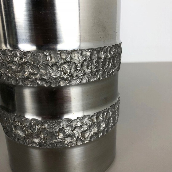 Image 1 of Paire de vases en acier vintage, Allemagne 1970