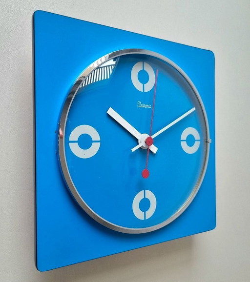Horloge Vintage • Formica • Odo • Space Age • 1970