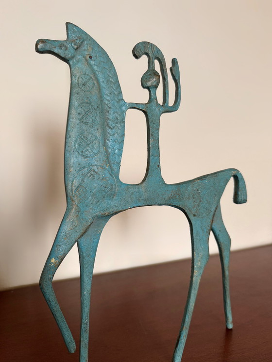 Image 1 of Cheval Étrusque Bronze Années 70