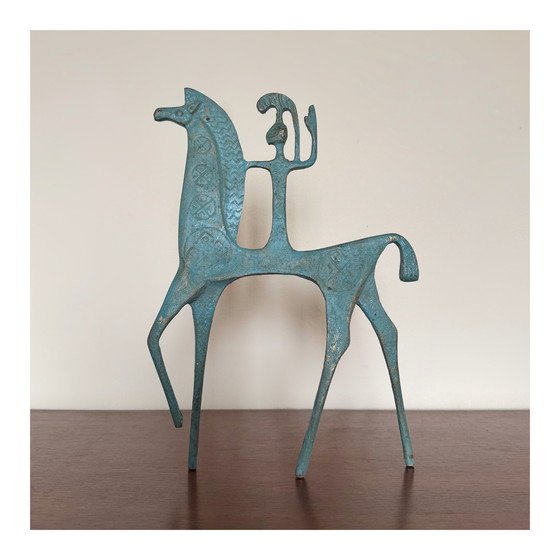 Image 1 of Cheval Étrusque Bronze Années 70