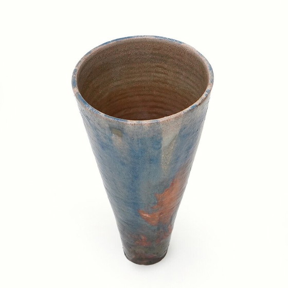 Image 1 of Vase conique vintage en céramique émaillée, 1970