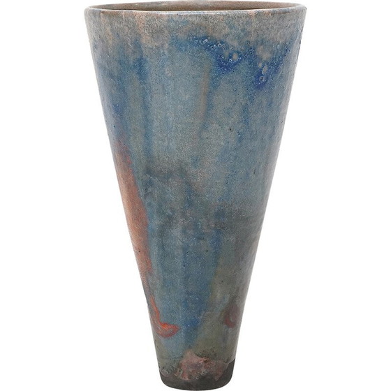 Image 1 of Vase conique vintage en céramique émaillée, 1970