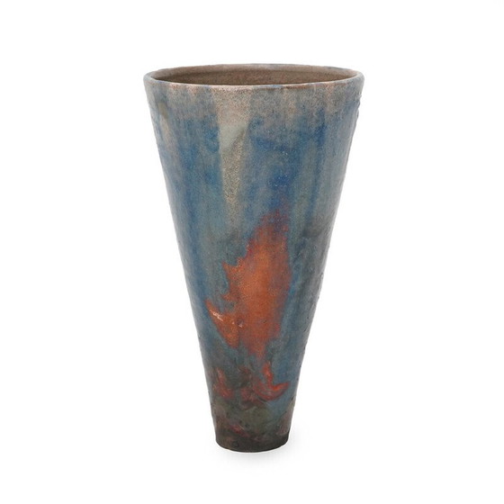 Image 1 of Vase conique vintage en céramique émaillée, 1970