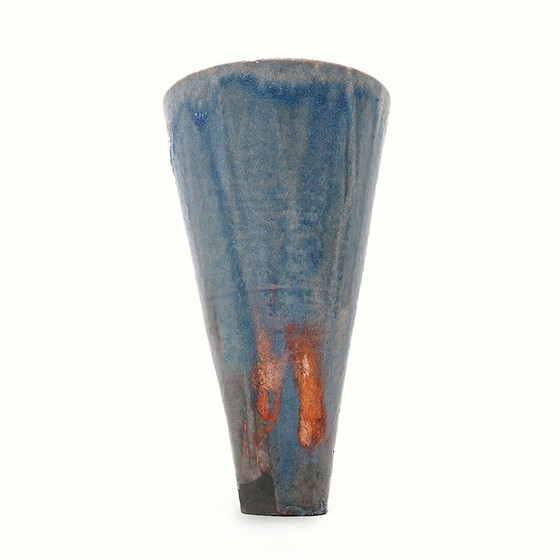 Image 1 of Vase conique vintage en céramique émaillée, 1970