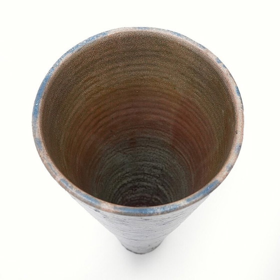 Image 1 of Vase conique vintage en céramique émaillée, 1970