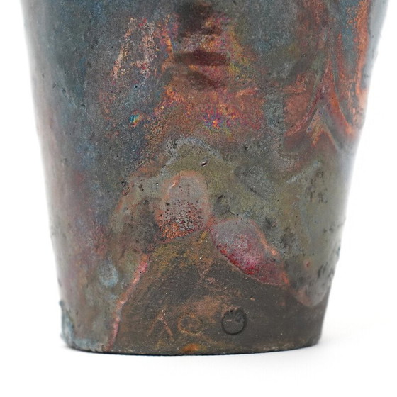 Image 1 of Vase conique vintage en céramique émaillée, 1970