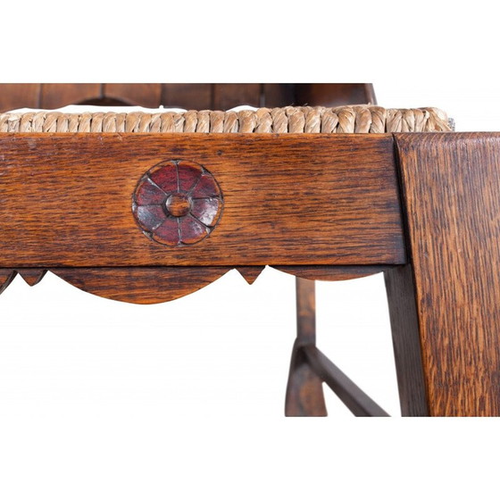 Image 1 of Chaise longue en bois sculpturale vintage, 1930