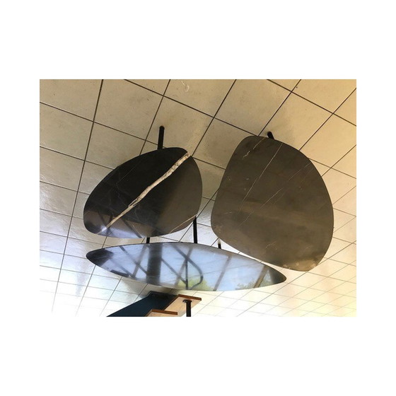 Image 1 of Ensemble de 3 tables en marbre noir - années 1980