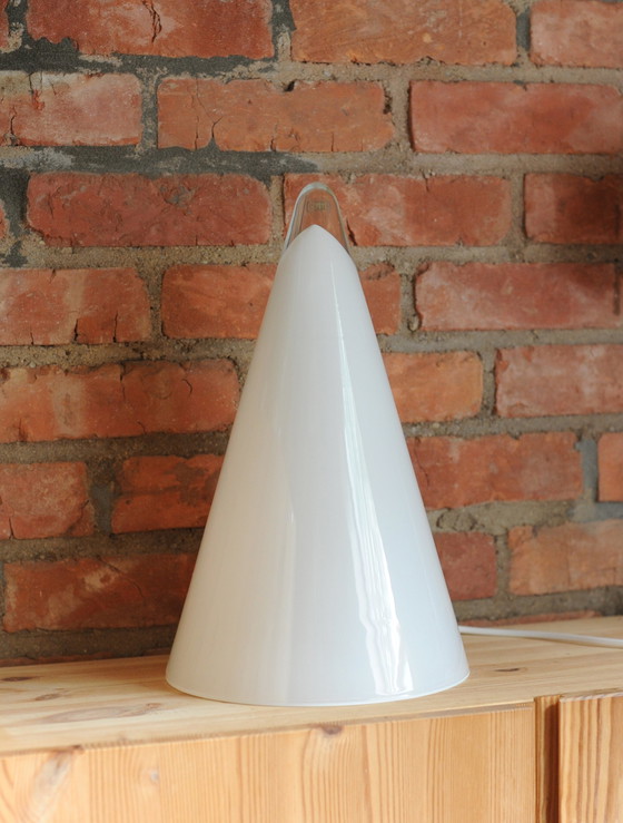 Image 1 of Xl Teepee Sce (Société Centrale D'Eclairage) Lampe à cône en verre, Hauteur 36 Cm.