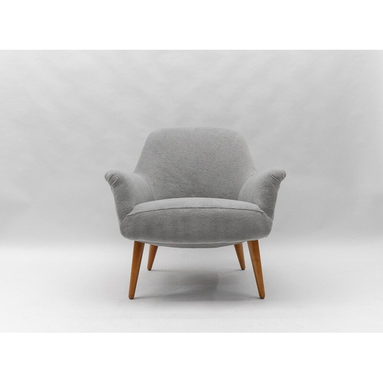 Image 1 of Paire de fauteuils vintage en tissu Teddy, 1950