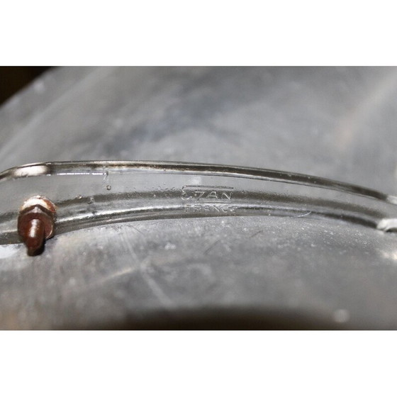 Image 1 of Lampe suspendue Art déco en verre et métal pour Ezan, France années 1920