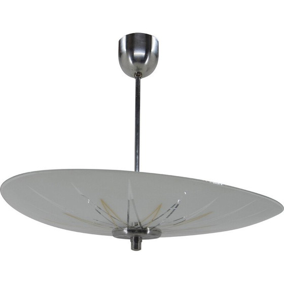 Image 1 of Lustre en verre vintage, Tchécoslovaquie, années 1950