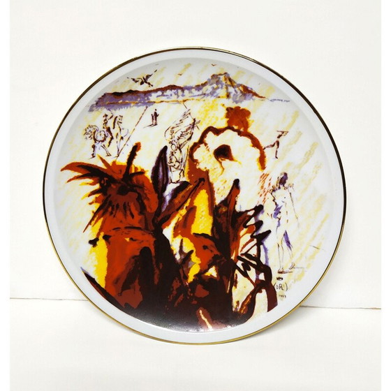 Image 1 of Plaque vintage n 315 de Salvador Dalì, Italie 1980