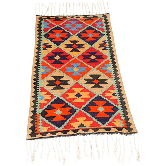 Image 1 of Tapis vintage Kelim à double face